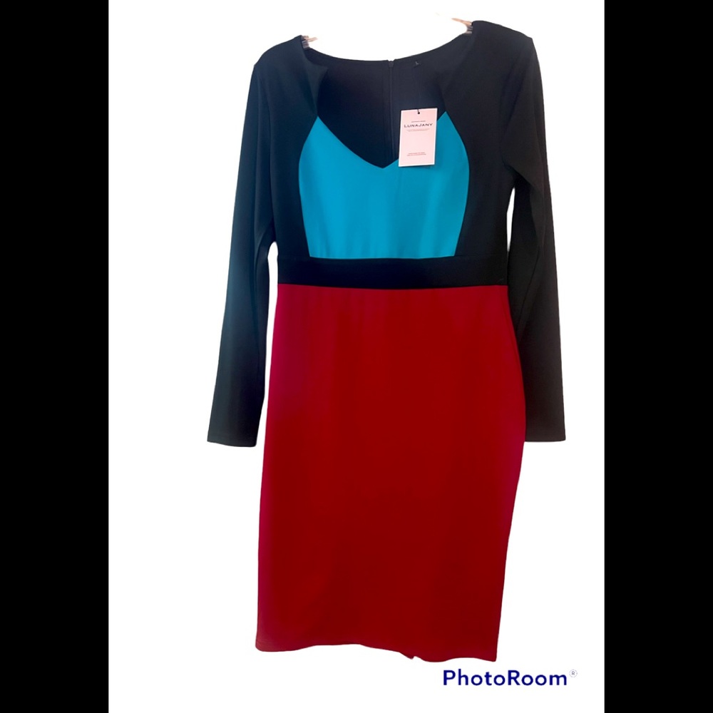LUNA JANAY COLOR BLOCK DRESS